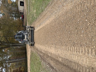 Fresh driveway grading